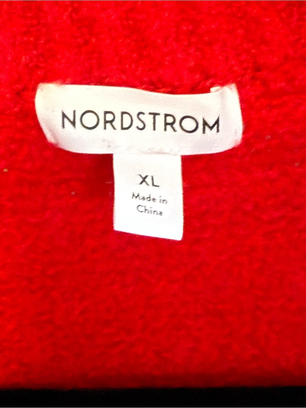 Nordstrom Merino Wool Bright Red V-Neck Sweater - Picture 2 of 4